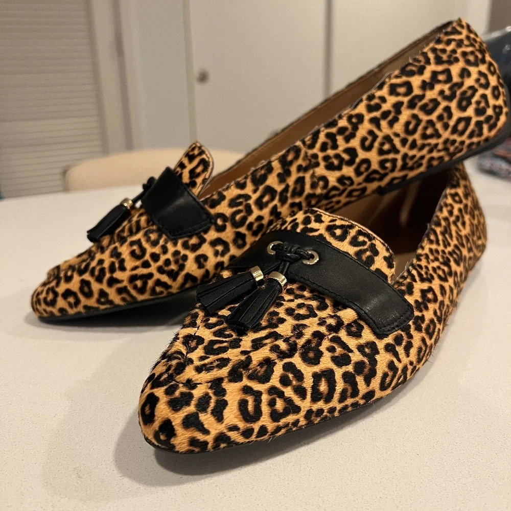 Talbots Francesca Leopard Driving Flats - Picture 1 of 7